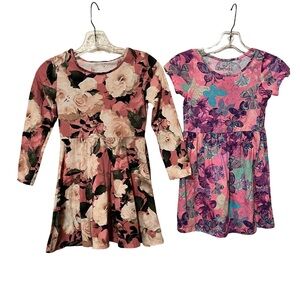 Bundle of Disney Children’s Place size 7/8 dresses Butterfly Floral Pink